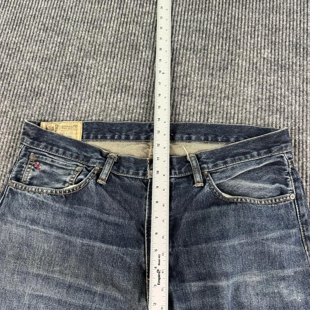 Polo Ralph Lauren Jeans Men 36x32 Antique Indigo Blue 100% Cotton Denim
